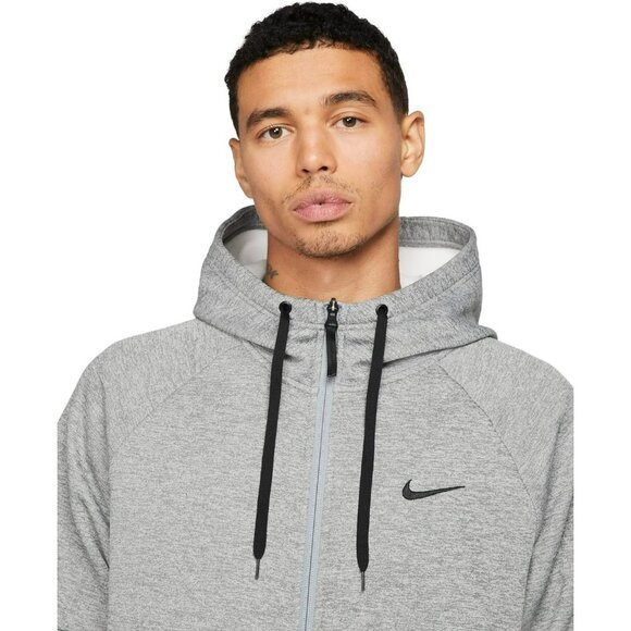 Nike Men's Therma Fit Hoodie Fitness Full Zip Heather Grey Size L DQ4830-063 - Picture 7 of 7